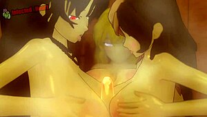 big titty futa yang fucks the group in the sauna