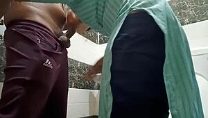 hot young indian step sister caught in bathroom watching porn