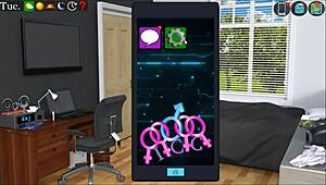 teen playing game with stepsister for fans