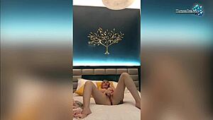 Amateur Woman Enjoys Private Moment in Bathroom