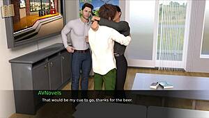 anime teen with big tits in cute outfit