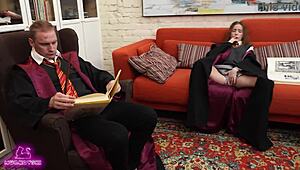 hermione blew harry potter in wild cosplay fun