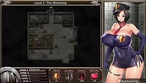 Karryn starts prison level one in hentai game