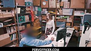 pervofficer - mr. officer tricks young dolly leigh into hot shop action
