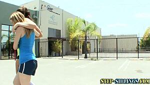 Busty Lesbian Teen 18+ Gets Oral And Fingering From Stepsis During Masturbation