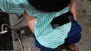 hot young indian step sister caught in bathroom watching porn