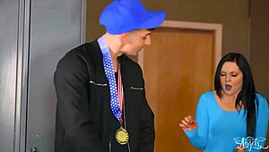 things got steamy with korra del rio training hard for pornlympics with coach michael jackman