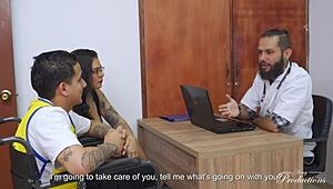 A man allows a professional to have sex with his wife while he watches