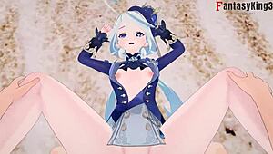 Furina's Passionate Beach Fucking in Genshin Impact