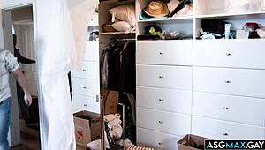 Brock Kniles Rims Devin Franco's Ass in Closet