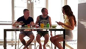 Sucked Friend's Dick Under Table Until Wife Caught Them