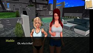 my new family game with redhead brunette