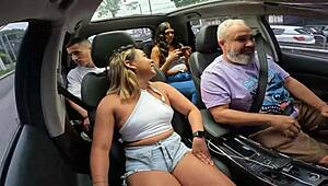 Naked Novinha Fucking in Car Streets