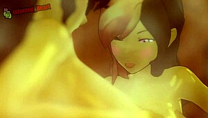 big titty futa yang fucks the group in the sauna