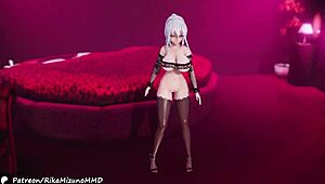 Yowane Haku Performs Sexy Dance In MMD