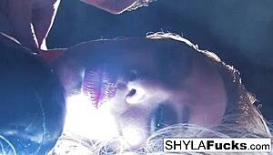 Shyla's Smoking Fetish Displayed in Solo Blonde Action