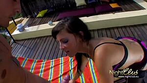 Escort Girl Fucks Lucky Bastard in Nightclub