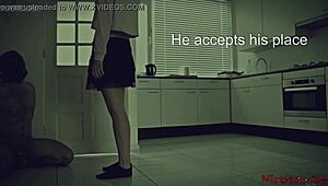 In this femdom chastity cuckold story, the wife dominates her husband in stockings and more.