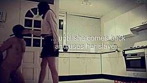 In this femdom chastity cuckold story, the wife dominates her husband in stockings and more.