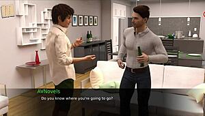 anime teen with big tits in cute outfit