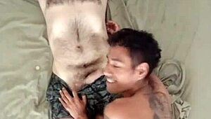 Blowjob to start the day with a hairy macho