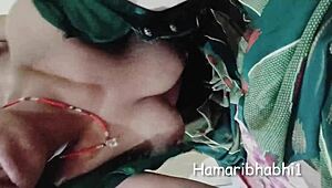 Big ass bhabhi banged in hot green saree with shaved pussy creampie.