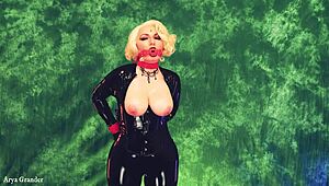 Curvy Milf Arya Grander Craves Intense Fisting in Tight Latex