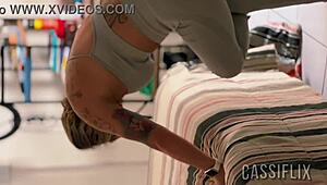 my boy can’t resist my gym ass, fucks me hard.