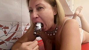 Mature MILF sucks you like a popsicle in erotic fetish