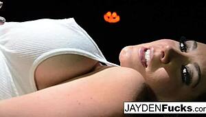 jayden jaymes is playing with her tight wet pussy right now