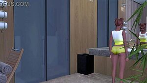 Are lustful lesbian sluts having dirty sex in the gym?