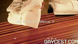 Three twinks face a rough gangbang with two big-cocked DILFs