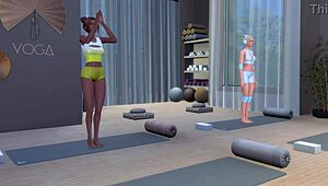 Are lustful lesbian sluts having dirty sex in the gym?