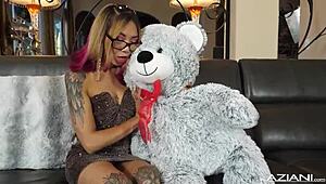 I-I tiny asian teen 18+ dildoing her wet pussy so hard