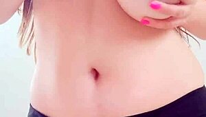 hot massage on big cowboy boobs outdoors