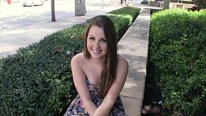 cali hayes exclaims, 'give me cash for this sloppy blowjob!'