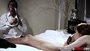 milf domina controls loser hubby with extreme handjob and blowjob in hd