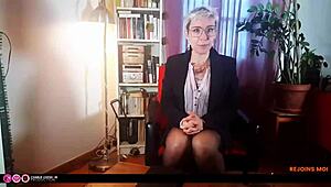 wow, your french banker is such a naughty milf... jerk off! 😈