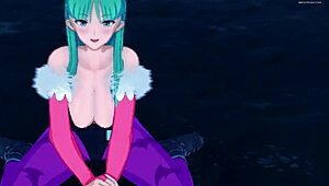 Morrigan, la súcubo cachonda, suplica tu corrida en esta escena hentai