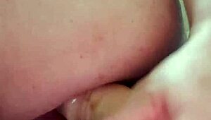 Dildo in my ass opens like a flower during masturbation