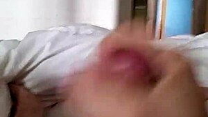 Handjob on monster cock leads to big cumshot in amateur video