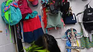 milf milks officer's dick at work 😜