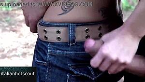 Blonde girl with light eyes outdoors