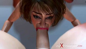 3d Sexy Sci-Fi Dickgirl Android Plays With A Hot Woman In The Space Station