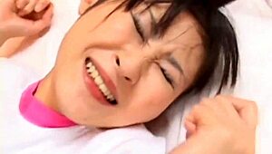 i'm a petite asian teen 18+ gettin my pussy banged hard by this guy, feelin so good with my small tits out and nipples hard