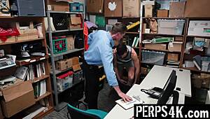 Shoplifting Guy Strip Searched By Gay Officer