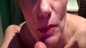 Incredible! Blowjob and Creampie for Grandma in Wild Amateur Cougar Action with Facial!