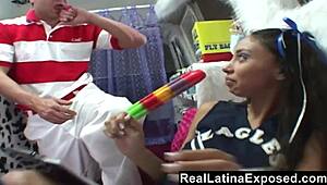 hey, this barely legal latina craves hard cock over sweets!