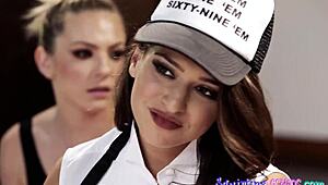 Sapphic ritual turns into a wild lesbian orgy with wet action