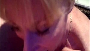 すげえ！おばあちゃんにフェラ中出し顔射のワイルド熟女アマ！